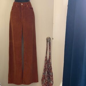 Levi's Women's Rust Brown Corduroy Wide-Leg Pants
